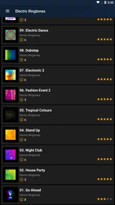 Electro ringtones android App screenshot 2